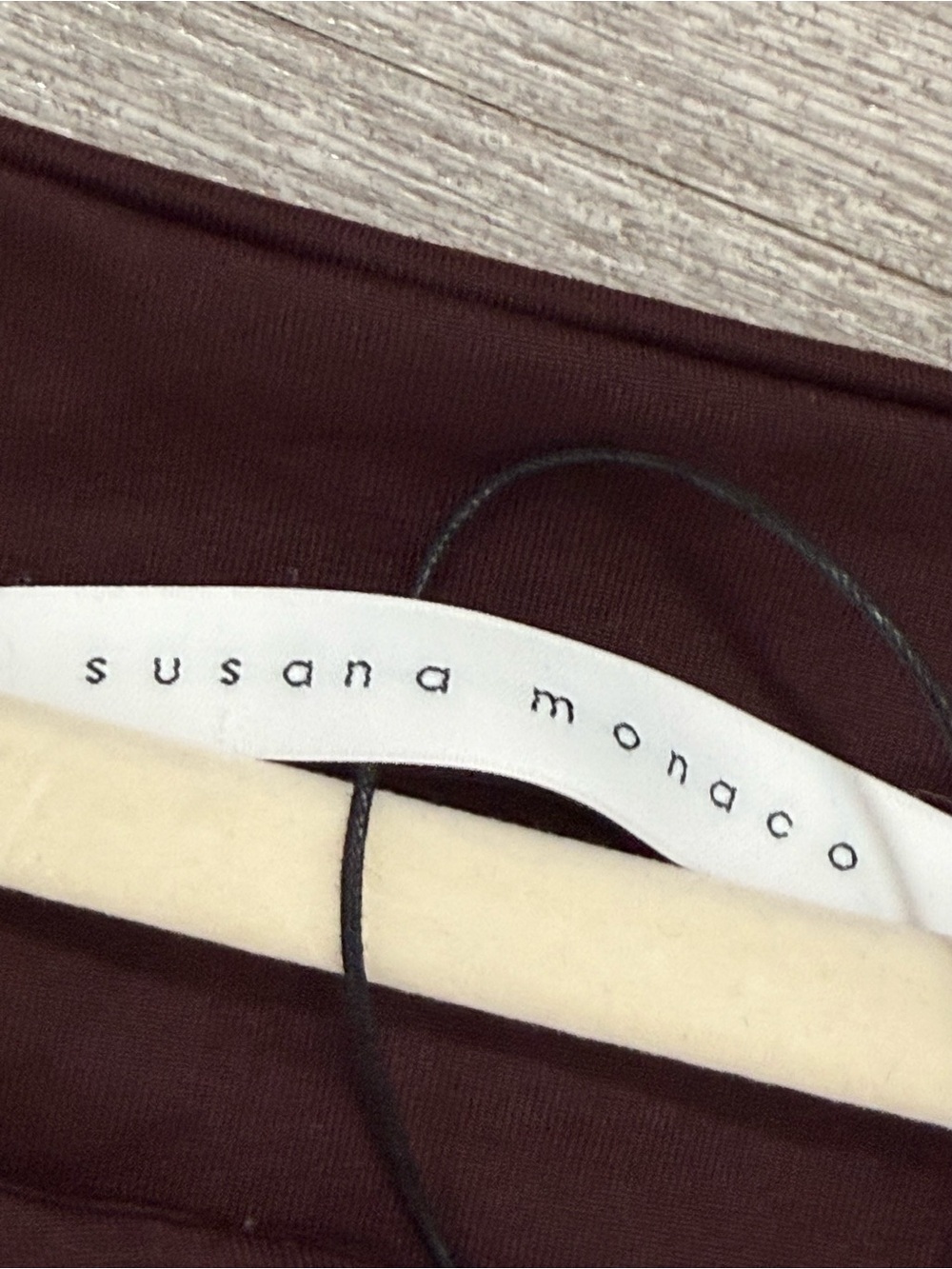 Susana‎ Monaco Shiraz Square Neck Cutout Long Sleeve Top Bodycon Minimalist M - Picture 7 of 8